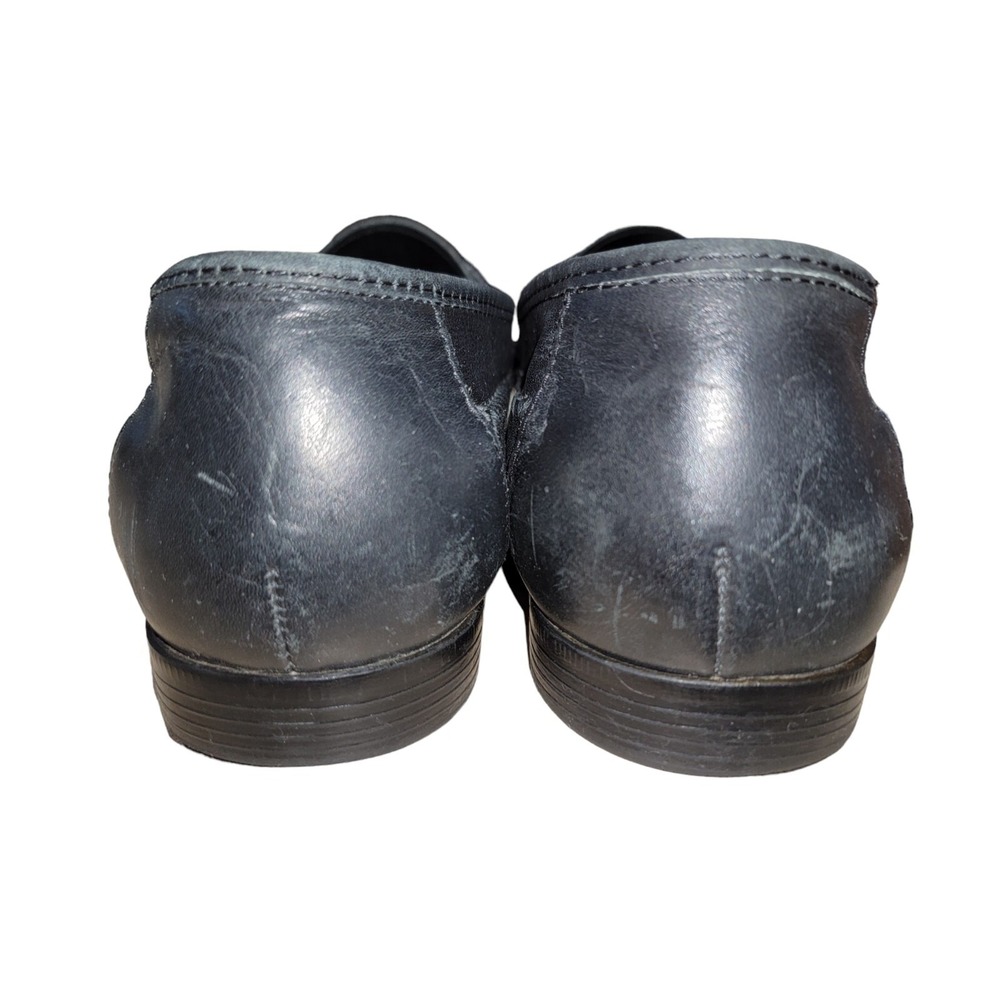 Earth Alan II Mens Black Leather Dress Tassel Loafer Weave Slip On Shoes Sz 11 - Picture 7 of 11